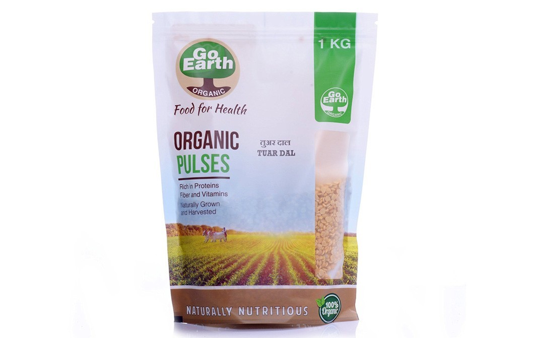 Go Earth Organic Tuar Dal    Pack  1 kilogram